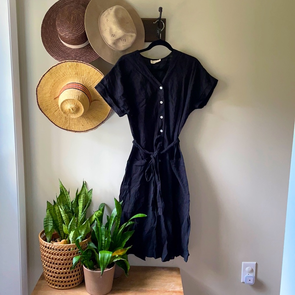 Roolee apron style buttondown dress
